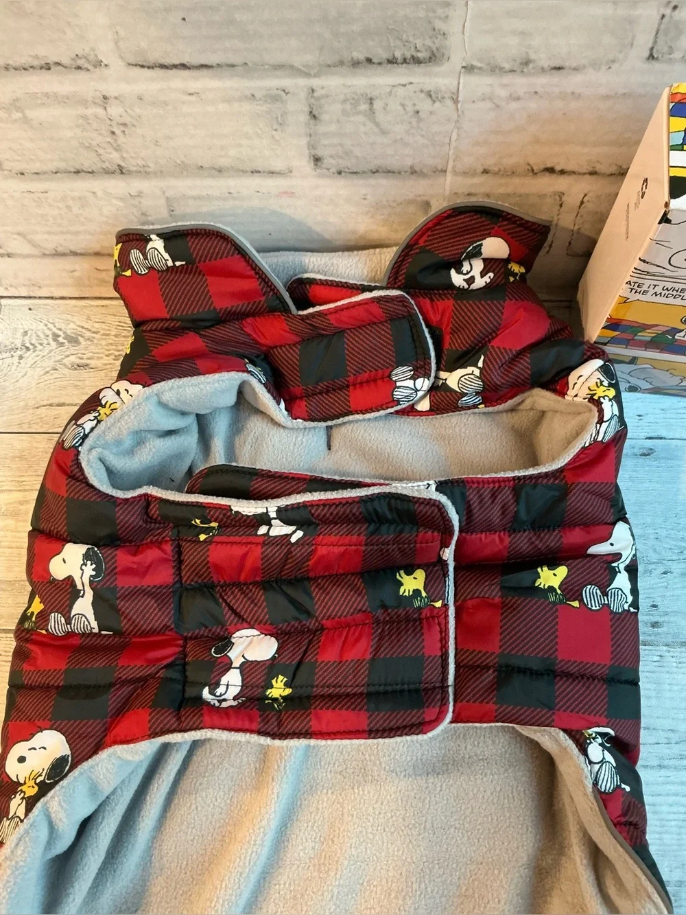 Berkshire Peanuts® Size Medium Microfleece Warm Fleece Dog Jacket w/Waterproof